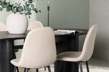 Isolde Matgrupp 180 cm Oval med 4 Polar stolar - Beige - Products - Möbler - Bord & matgrupp - Matgrupp