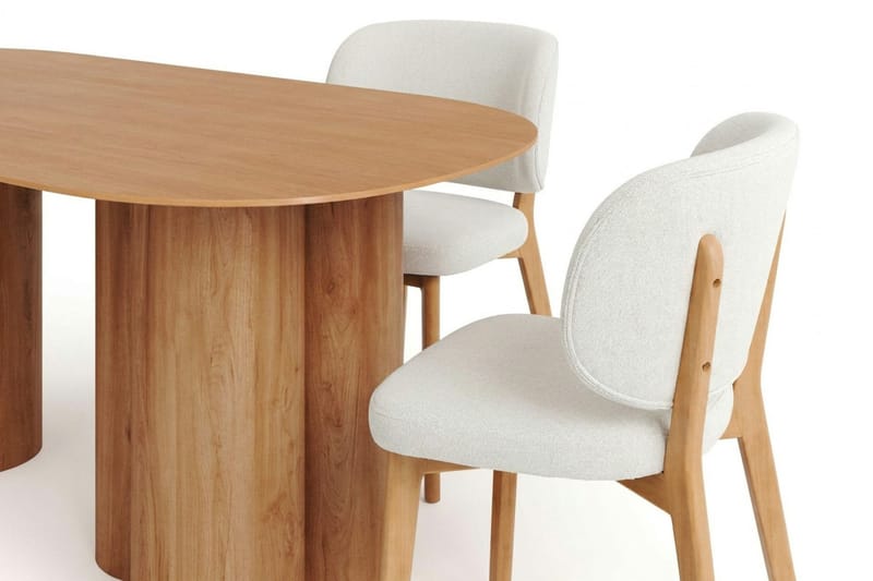 Juno Matgrupp 220 cm rektangulärt i Ek med 6 Eira Matstolar - Ek - Products - Möbler - Bord & matgrupp - Matgrupp