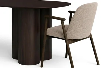 Juno Matgrupp rektangulärt 220 cm Svart med 6 Reciclar Matstolar - Svartlaserad ek - Products - Möbler - Bord & matgrupp - Matgrupp