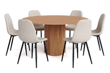 Beige/Metallben Svart - Ek
