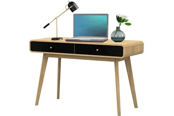 Olivet Skrivbord 120 cm - Natur/Svart - Products - Möbler - Bord & matgrupp - Kontorsbord - Datorbord