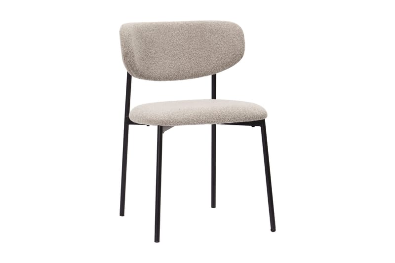 Kopparbo Matbord 180-240 cm Förlängningsbart med 4 Lucy Matstolar - Svart / Greige Bouclé / Metallben Svart - Products - Möbler - Bord & matgrupp - Matgrupp