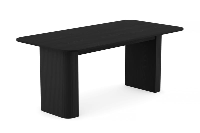 Kopparbo Matbord 180-240 cm Förlängningsbart med 6 Lucy Matstolar - Svart / Greige Bouclé / Metallben Svart - Products - Möbler - Bord & matgrupp - Matgrupp