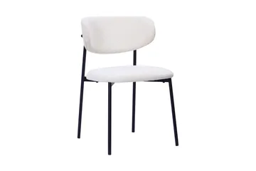 Kopparbo Matbord 200-260 cm Förlängningsbart med 8 Lucy Matstolar - Svart / Vit Bouclé / Metallben Svart - Products - Möbler - Bord & matgrupp - Matgrupp