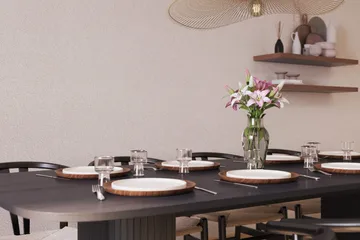 Kopparbo Matgrupp 240 cm med 8 Dastoori Matstolar - Svart - Products - Möbler - Bord & matgrupp - Matgrupp