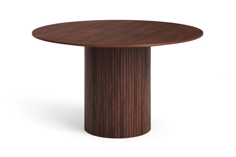 Kopparbo Runt Matbord 130 cm Fanér, Valnöt