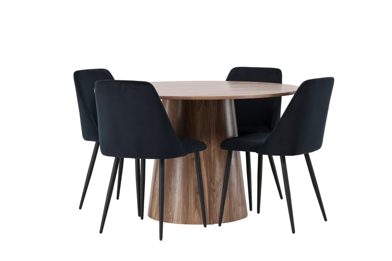 Lanzo Matgrupp 120 cm Rund med 4 Night Stolar - Natur - Products - Möbler - Bord & matgrupp - Matgrupp