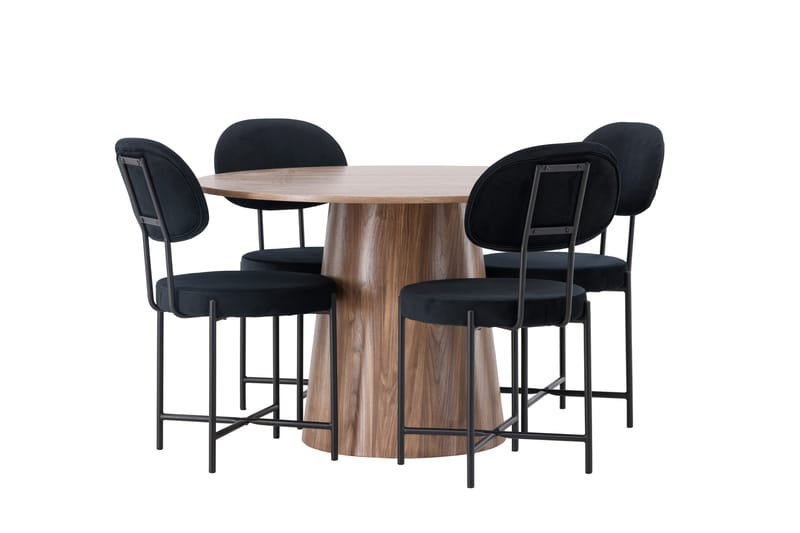 Lanzo Matgrupp 120 cm Rund med 4 Stella Stolar - Natur - Products - Möbler - Bord & matgrupp - Matgrupp
