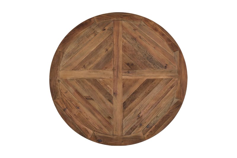 Lyon Matgrupp 150 cm Rund med 6 Tuva Fåtölj - Vintage Alm/Vit/Svart PU - Products - Möbler - Bord & matgrupp - Matgrupp