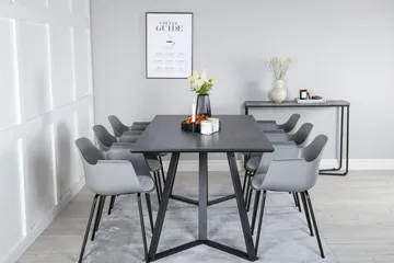 Marina Matgrupp 180 cm Rektangulär med 6 Comfort stolar - Svart - Products - Möbler - Bord & matgrupp - Matgrupp