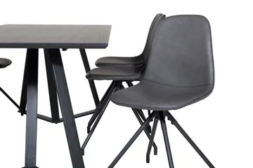 Marina Matgrupp 180 cm Rektangulär med 6 Polar stolar - Svart - Products - Möbler - Bord & matgrupp - Matgrupp