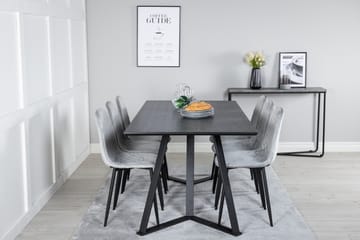 Marina Matgrupp 180 cm Rektangulär med 6 Polar stolar - Svart - Products - Möbler - Bord & matgrupp - Matgrupp