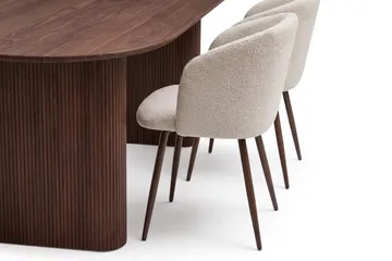 Noira Matgrupp rektangulärt 220 cm Valnöt med 6 Greya Matstolar - Valnöt - Products - Möbler - Bord & matgrupp - Matgrupp