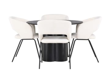 Olivia Matgrupp 110 cm Rund med 4 Day Stolar - Svart - Products - Möbler - Bord & matgrupp - Matgrupp