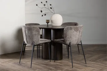Olivia Matgrupp 110 cm Rund med 4 Modesto stolar - Beige - Products - Möbler - Bord & matgrupp - Matgrupp
