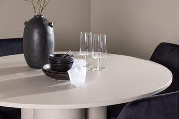 Olivia Matgrupp 110 cm Rund med 4 Night stolar - Beige/Svart - Products - Möbler - Bord & matgrupp - Matgrupp