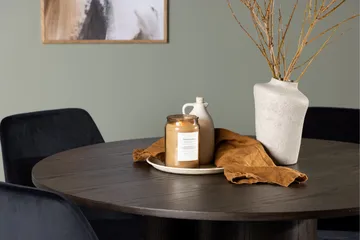 Olivia Matgrupp 110 cm Rund med 4 Night stolar - Svart - Products - Möbler - Bord & matgrupp - Matgrupp