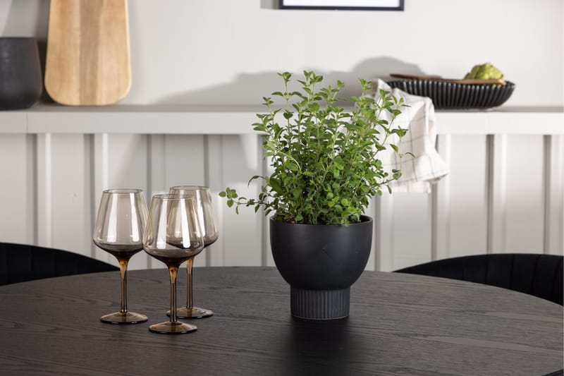 Olivia Matgrupp 110 cm Rund med 4 Selma Stolar - Svart - Products - Möbler - Bord & matgrupp - Matgrupp