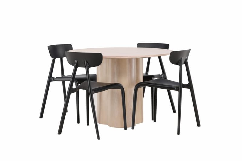 Olivia Matgrupp 110 cm Rund med 4 Ursholmen stolar - Whitewash - Products - Möbler - Bord & matgrupp - Matgrupp