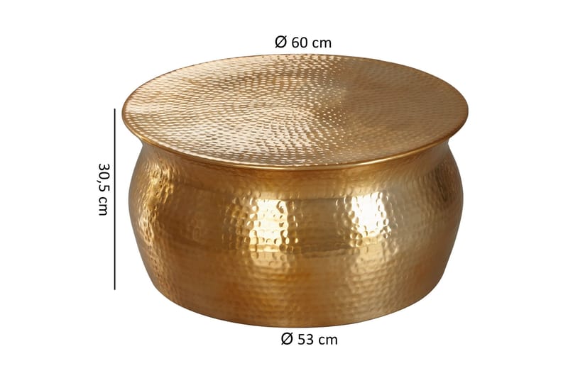Osagie Soffbord 60 cm Runt - Guld - Products - Möbler - Bord & matgrupp - Soffbord