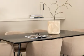 Petra Matgrupp 190 cm Rektangulär med 6 Berit stolar - Beige - Products - Möbler - Bord & matgrupp - Matgrupp