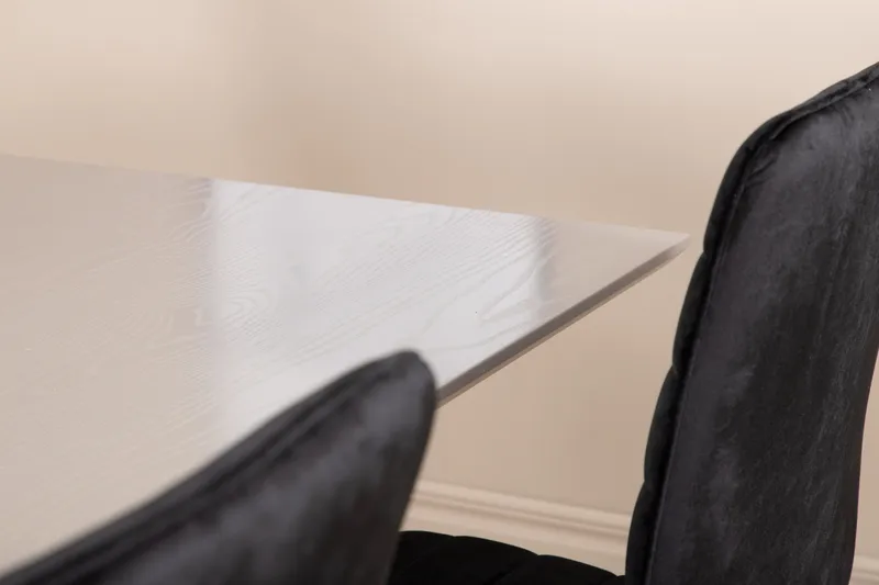 Piazza Matgrupp 180 cm Rektangulär med 6 Windu stolar - Svart - Products - Möbler - Bord & matgrupp - Matgrupp