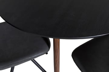 Plaza Matgrupp 100 cm Rund med 4 Polar stolar - Svart - Products - Möbler - Bord & matgrupp - Matgrupp