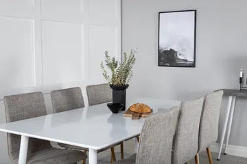 Polar Matgrupp 180 cm Rektangulär med 6 Windu Lyx stolar - Ljusgrå - Products - Möbler - Bord & matgrupp - Matgrupp