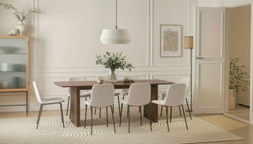 Richeto Matbord 240 cm med 8 Katy Matstolar - Rökt ek / Vit Bouclé - Products - Möbler - Bord & matgrupp - Matgrupp