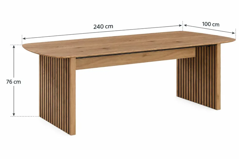 Richeto Matbord 240 cm - Naturlig finish - Products - Möbler - Bord & matgrupp - Matbord & köksbord