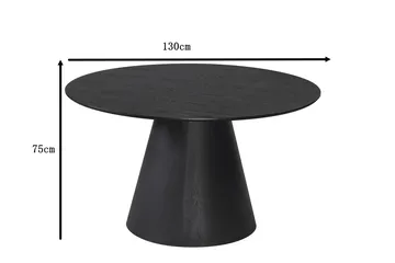 Siena Matbord Runt 130cm Fanér - Svart - Products - Möbler - Bord & matgrupp - Matbord & köksbord