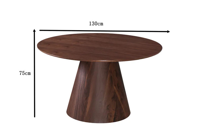 Siena Matbord Runt 130cm Fanér - Valnöt - Products - Möbler - Bord & matgrupp - Matbord & köksbord