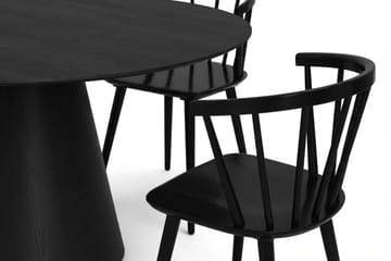 Siena Matgrupp runt 150 cm Svart med 6 Tyrö Matstolar - Svartlaserad ek - Products - Möbler - Bord & matgrupp - Matgrupp
