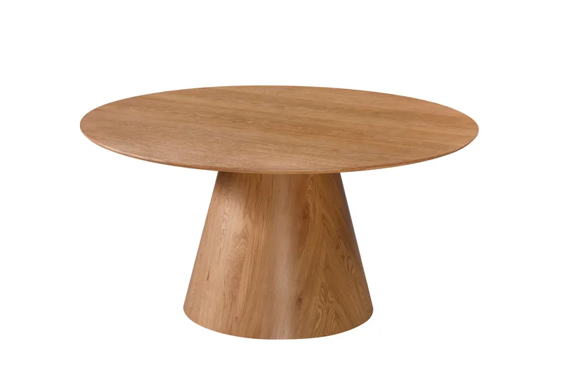 Siena Stort Matbord Runt 150cm Fanér, Ek