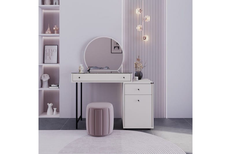 Sminkbord Sminkbord Dralen Mink Flerfärgad - Products - Möbler - Bord & matgrupp - Sminkbord & toalettbord