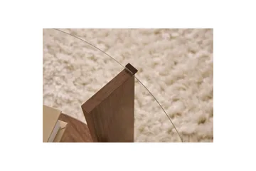 Soffbord Clara 75 cm med Glasskiva - Valnöt / Transparent - Products - Möbler - Bord & matgrupp - Soffbord