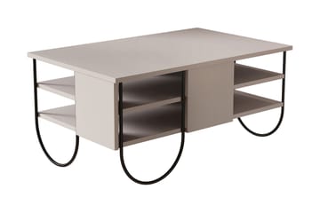 Riskalen Soffbord 94 cm med Förvaring 2 Hyllor - Grå - Products - Möbler - Bord & matgrupp - Soffbord - Soffbord med förvaring