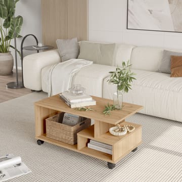 Solven Soffbord 90x42,5x51 cm - Ek - Products - Möbler - Bord & matgrupp - Soffbord - Soffbord med hjul