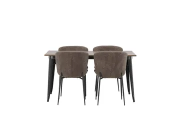 Tempe Matgrupp 140 cm Rektangulär med 4 Modesto stolar - Mörkgrå - Products - Möbler - Bord & matgrupp - Matgrupp