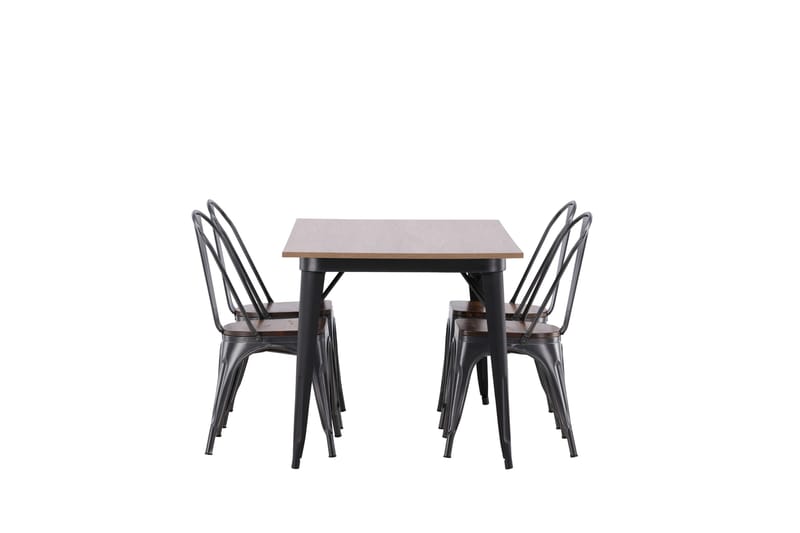 Tempe Matgrupp 140 cm Rektangulär med 4 Tempe stolar - Valnöt - Products - Möbler - Bord & matgrupp - Matgrupp