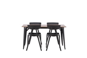 Tempe Matgrupp 140 cm Rektangulär med 4 Ursholmen stolar - Svart - Products - Möbler - Bord & matgrupp - Matgrupp