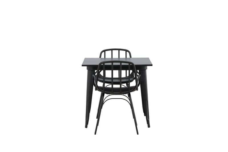 Tempe Matgrupp 80 cm Rektangulär med 2 Dyrön stolar - Svart - Products - Möbler - Bord & matgrupp - Matgrupp