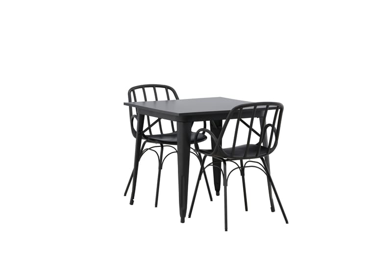 Tempe Matgrupp 80 cm Rektangulär med 2 Dyrön stolar - Svart - Products - Möbler - Bord & matgrupp - Matgrupp