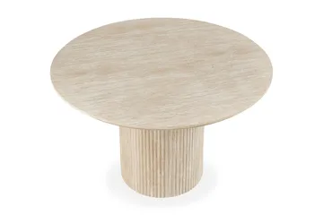 Uppveda Matbord Runt 120 cm Travertin utseende - Beige - Products - Möbler - Bord & matgrupp - Matbord & köksbord