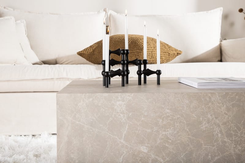 York Travertin Soffbord 80x60x40 cm - Beige / Betong - Products - Möbler - Bord & matgrupp - Soffbord