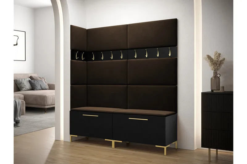 Dunvegan Hallmöbelset 168x46 cm - Svart - Products - Möbler - Hallmöbler - Möbelset för hall & entre