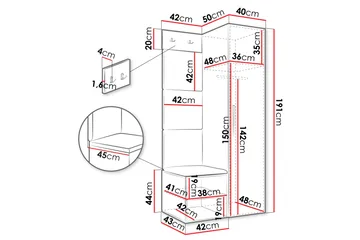 Farosa Hallmöbelset - Brun - Products - Möbler - Hallmöbler - Möbelset för hall & entre