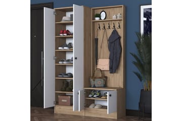 Hooda Hallmöbelset Brun/Vit - Hanah Home - Products - Möbler - Hallmöbler - Möbelset för hall & entre