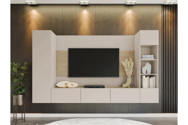 Bernice Tv-skåp 260x38 cm - Beige - Products - Möbler - TV- & Mediamöbler - TV-möbelset