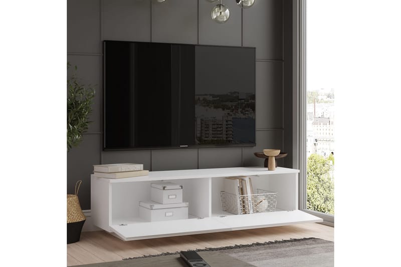 Caswell Tv-bänk 140 cm - Vit - Products - Möbler - TV- & Mediamöbler - TV bänk & mediabänk